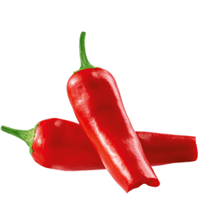 schwebende Chilischoten