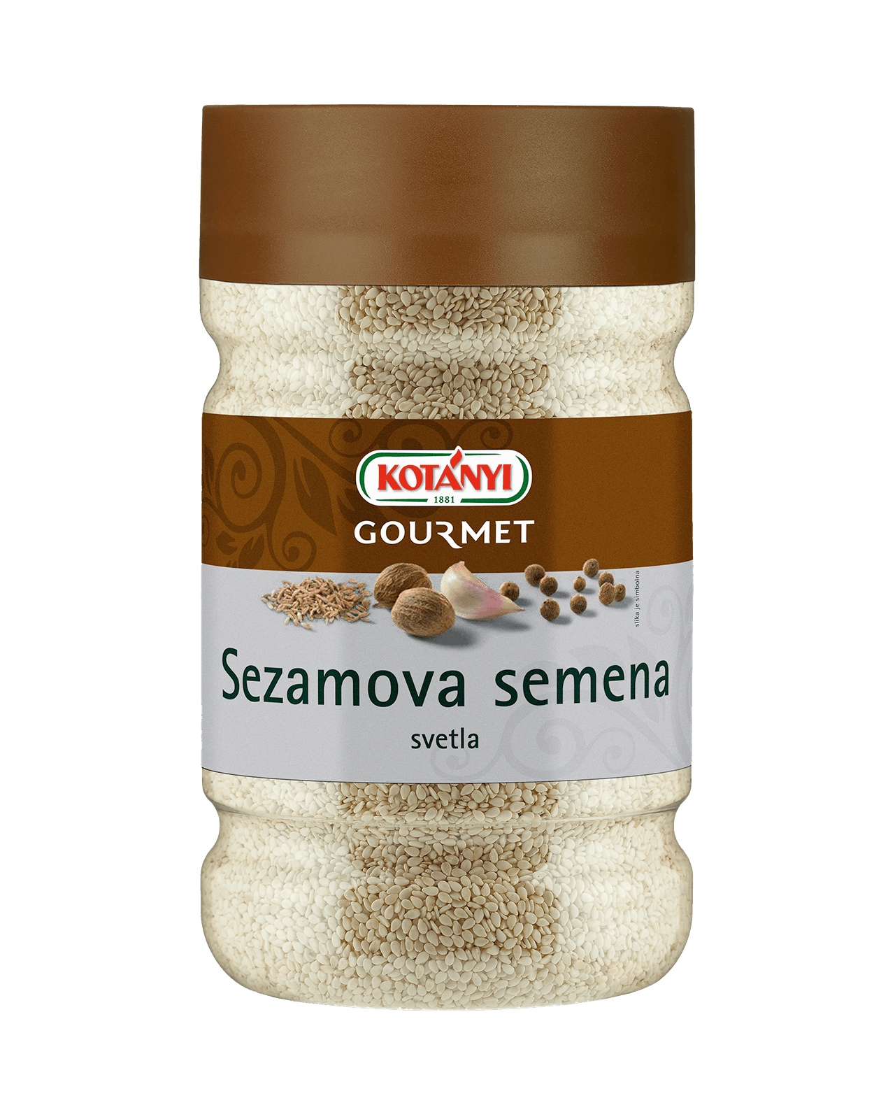 255401 Kotanyi Sezamova Semena Svetla B2b Jar 1200ccm