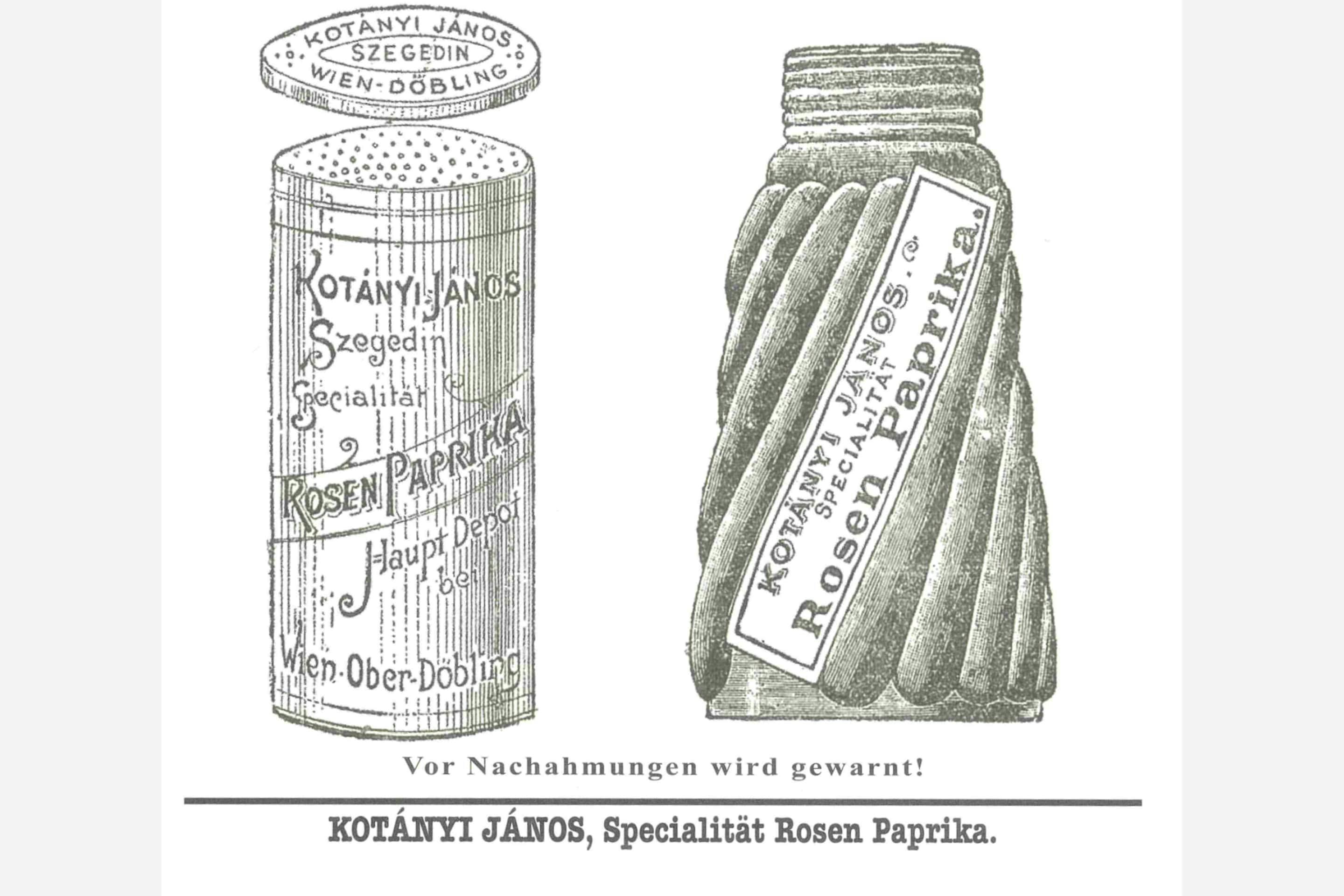 Doza za papriko Kotányi iz leta 1900