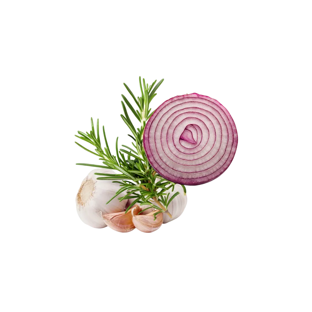 Detail Rosemary Onion Garlic