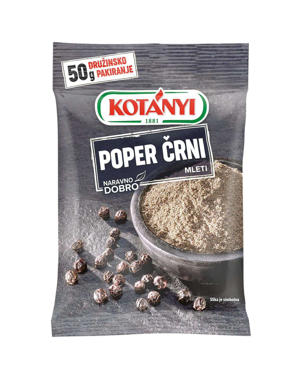 9001414207376 073706 Kotanyi Black Pepper Ground Familiy Pack 50 G Stabilo Si Mono Mono Pfeffer Pepper Fs 1